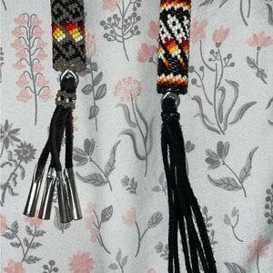 Beaded Keychains with Silver Accents